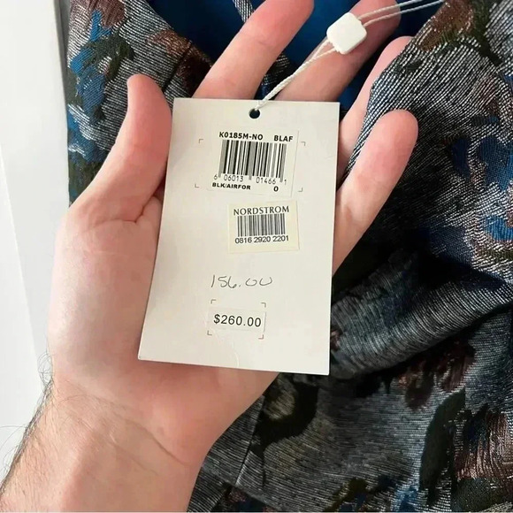 NWT GAL MEETS GLAM Darryn Metallic Floral Dress Fit & Flare Sleeveless Size 0 - Picture 3 of 6